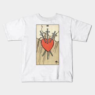 THREE OF SWORDS Kids T-Shirt